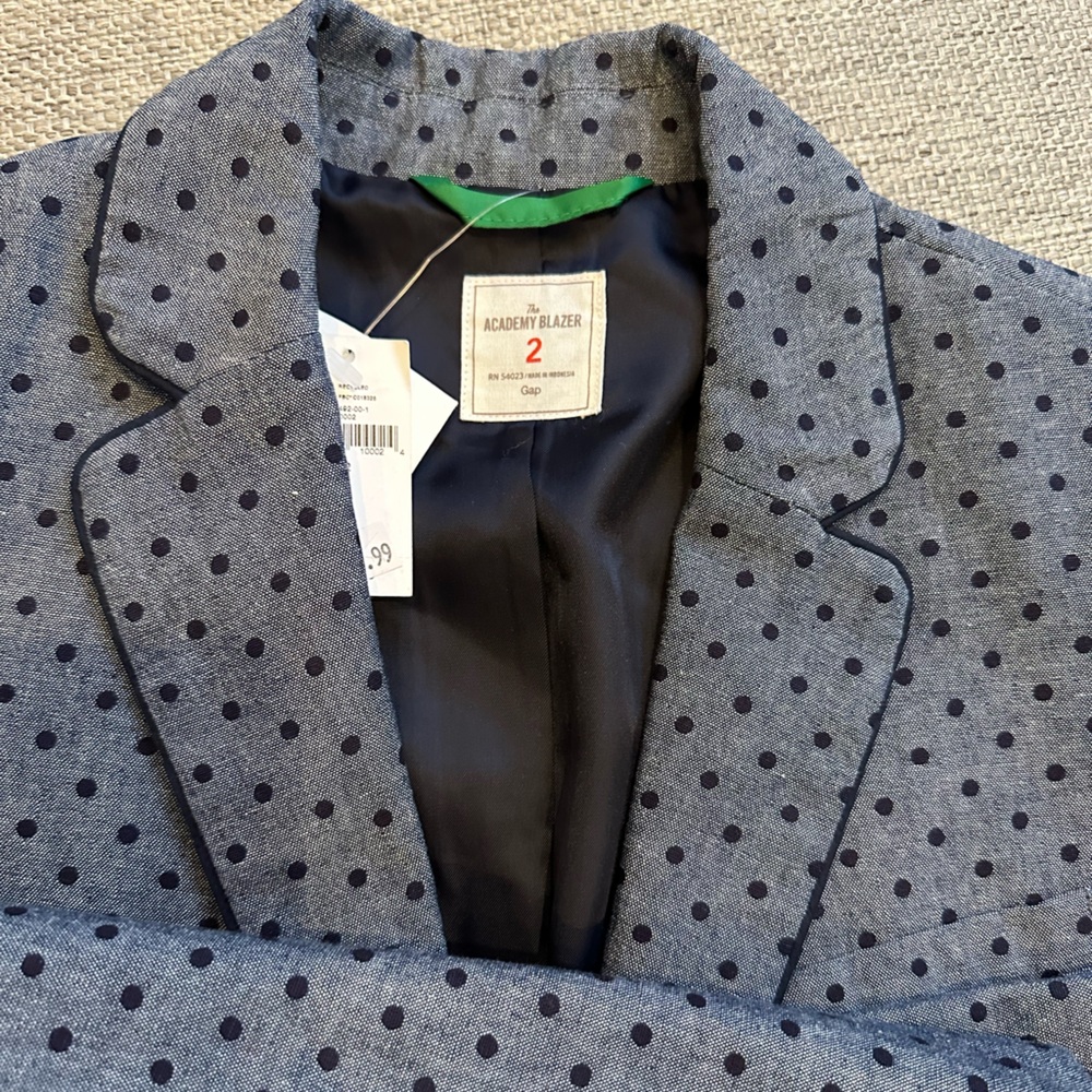 Gap Polka Dot Blazer - Blue
